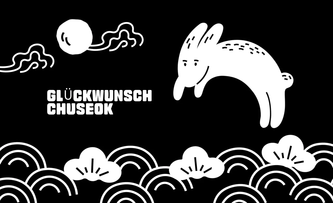 Traditionelles Schwarz-Weiß-Chuseok-Fest