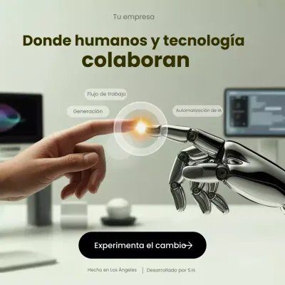 Anuncio tecnológico moderno en gris