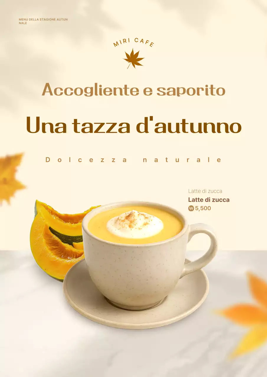 Promozione del menu del Beige Modern Cafe