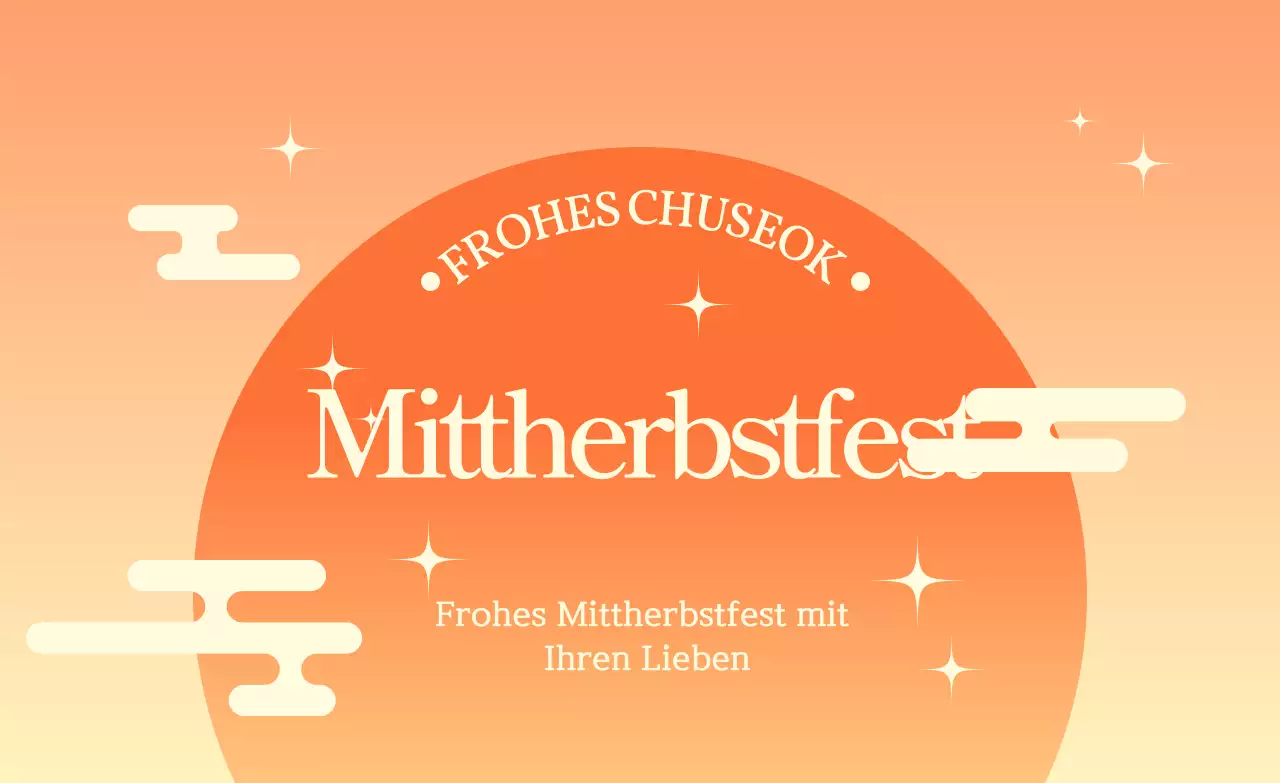 Orange Traditionelles Chuseok-Festival