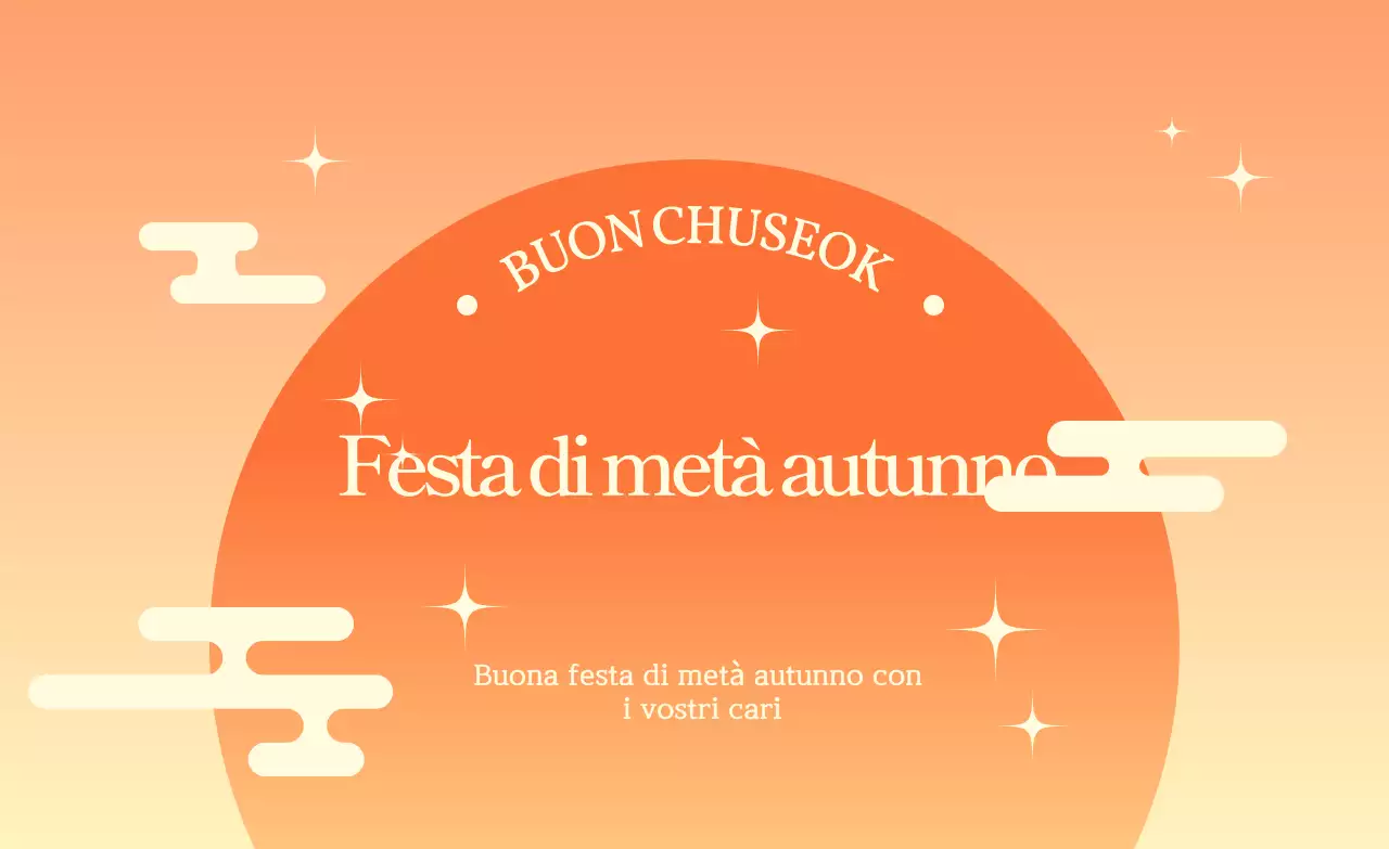 Festa tradizionale di Chuseok all'arancia