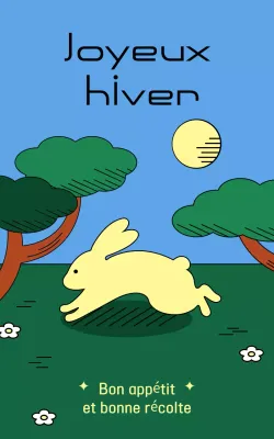 Salutations mignonnes de Chuseok bleu ciel