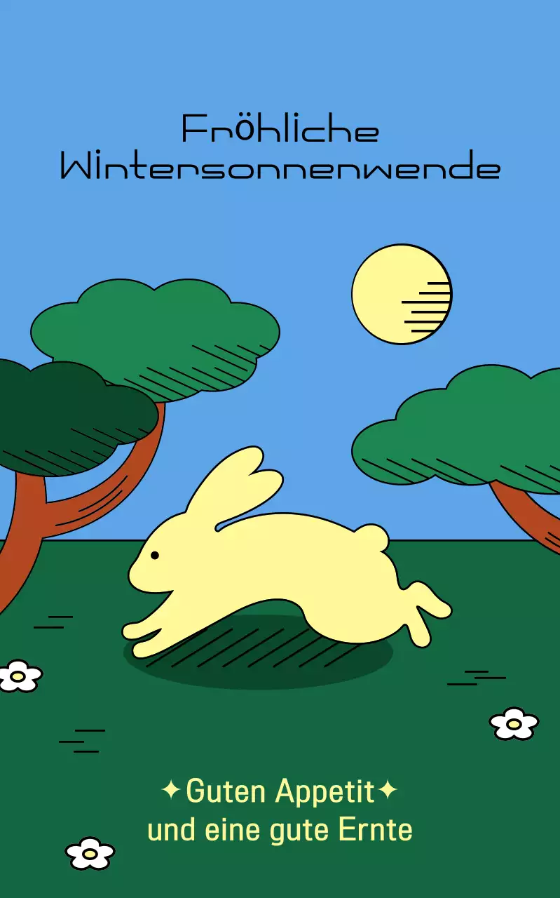 Himmelblaue süße Chuseok-Grüße