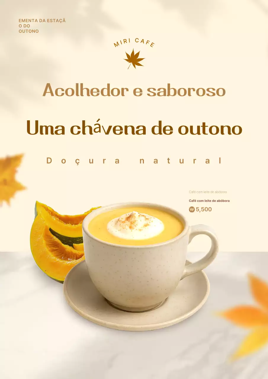 Promoção do cardápio do Bege Modern Cafe