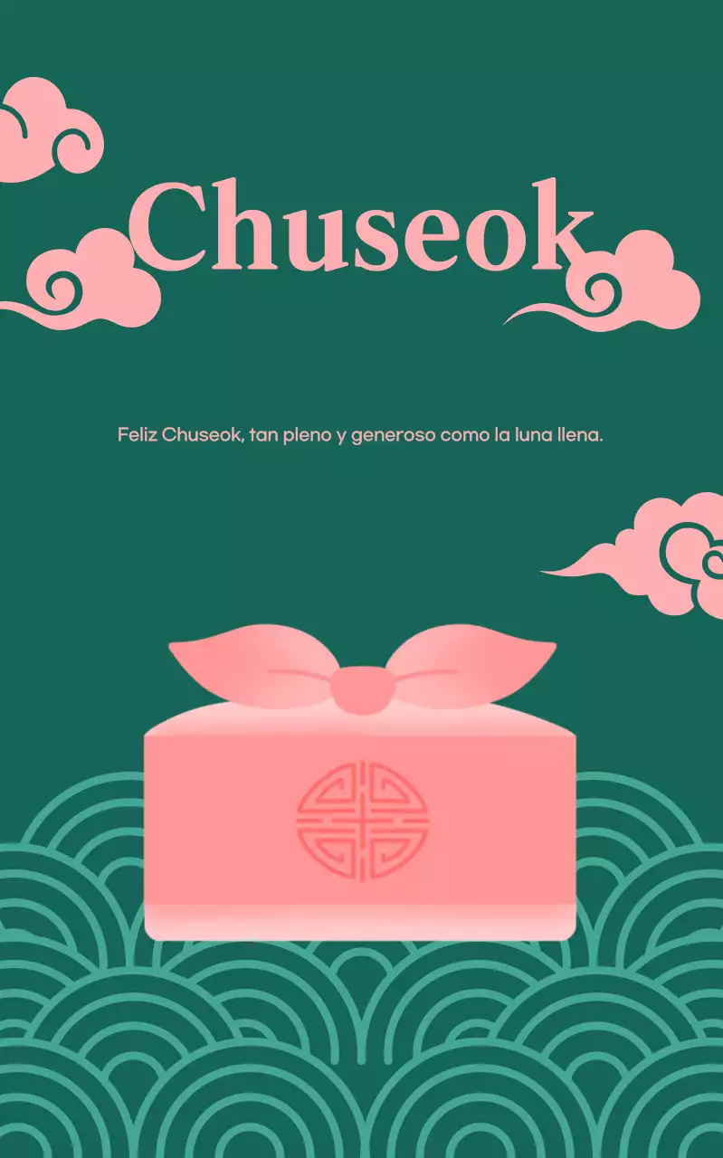 Saludos tradicionales verdes de Chuseok