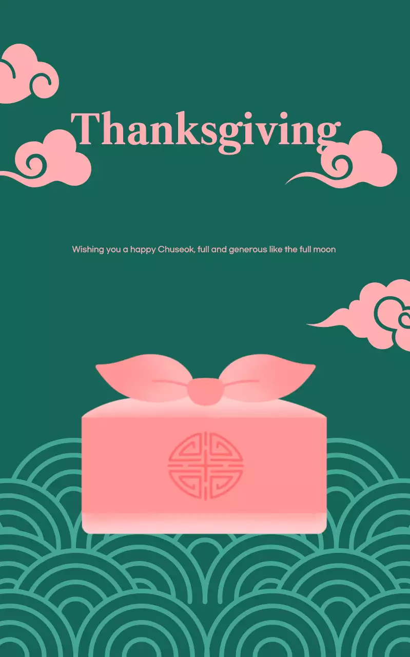 Green Traditional Chuseok Greetings