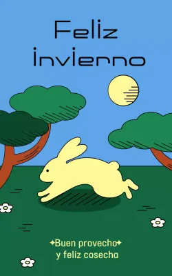 Lindos saludos de Chuseok en color azul cielo