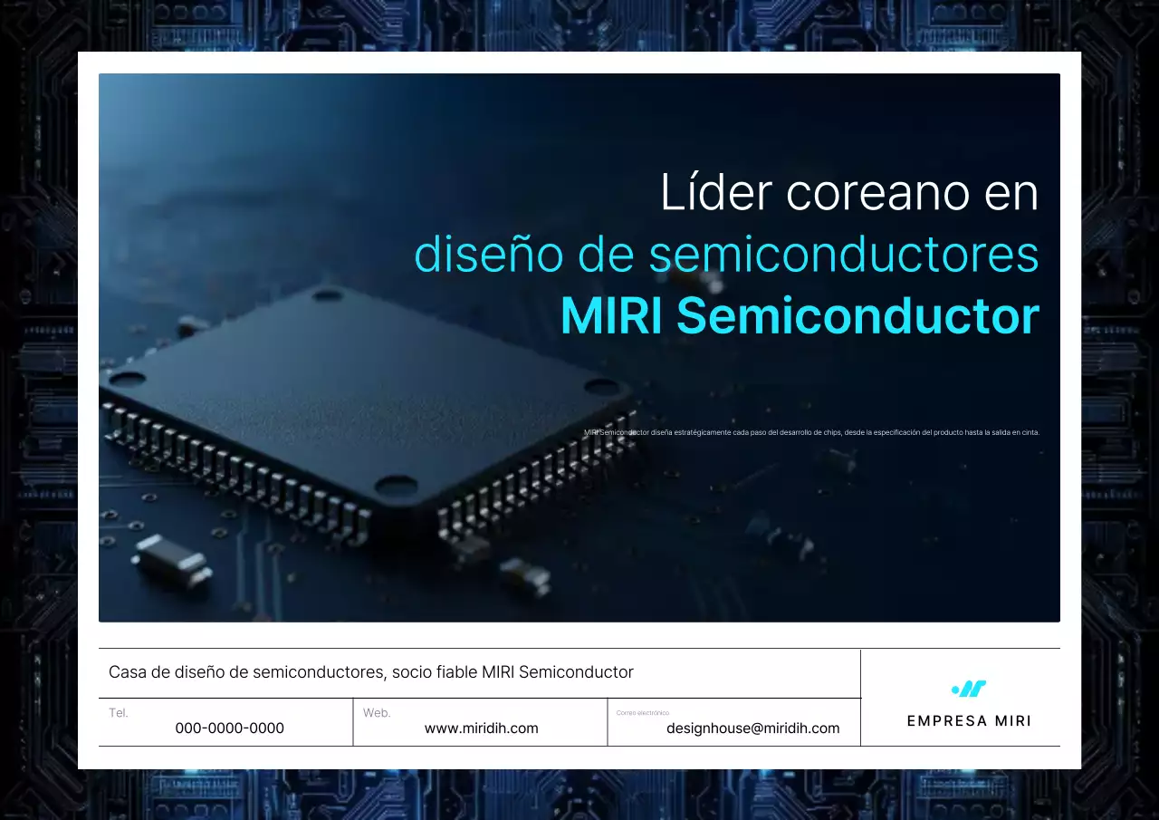 Anuncio de una casa de diseño de semiconductores moderna y negra