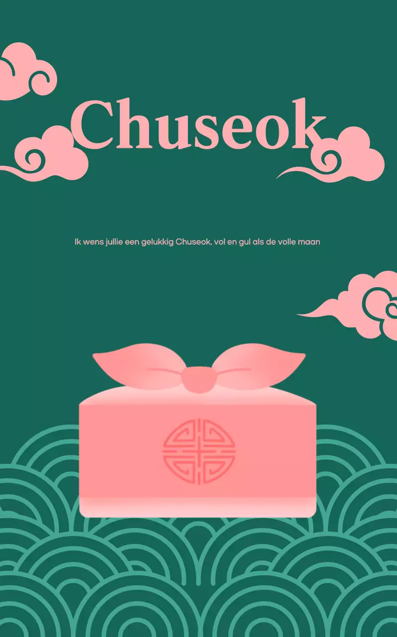 Groene traditionele Chuseok-begroetingen