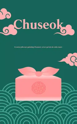 Groene traditionele Chuseok-begroetingen