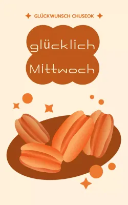 Orangefarbene traditionelle Chuseok-Grüße