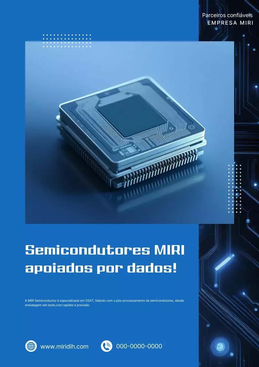 Anúncio da empresa Blue Modern Semiconductor osat