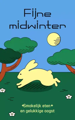 Hemelsblauwe schattige Chuseok-groeten