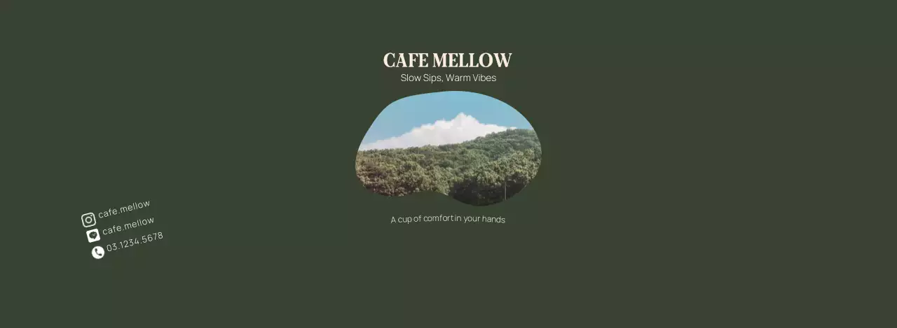 緑 シンプル カフェ ロゴ  写真