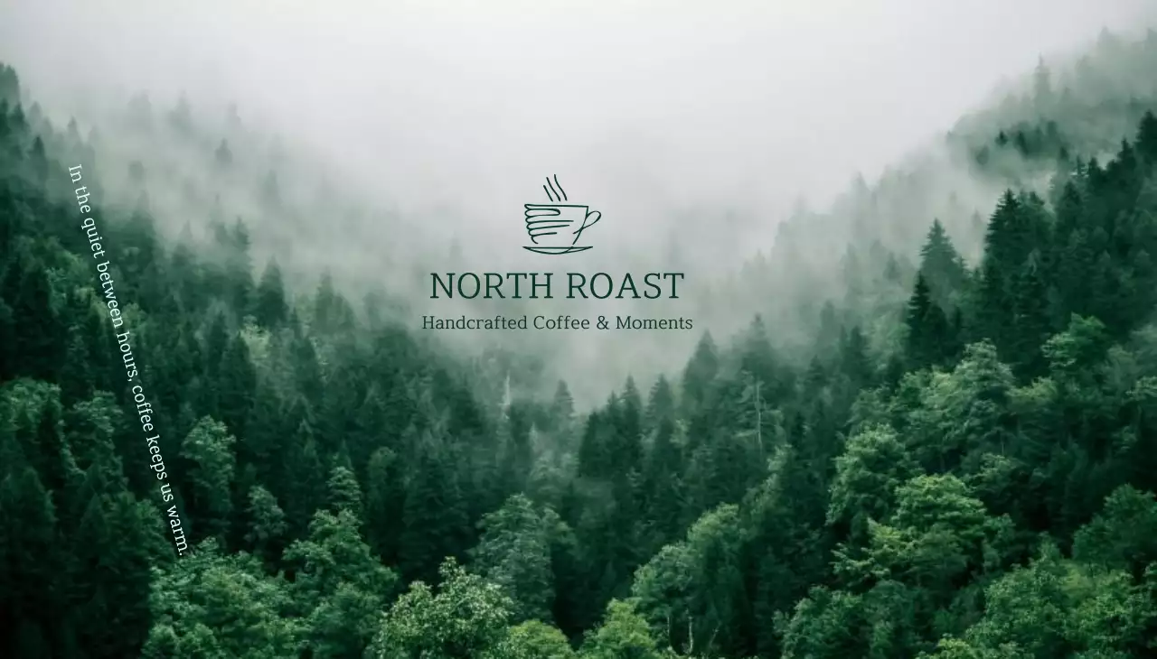 緑 モダン コーヒー ロゴ 写真