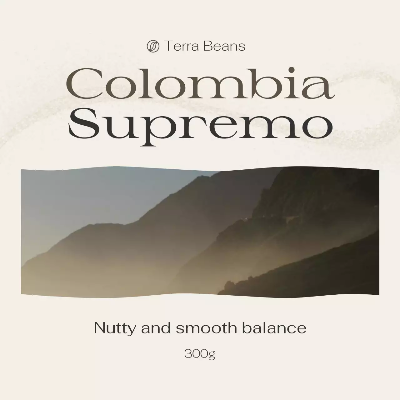 ベージュ シンプル コーヒー ラベル コーヒー豆ラベル