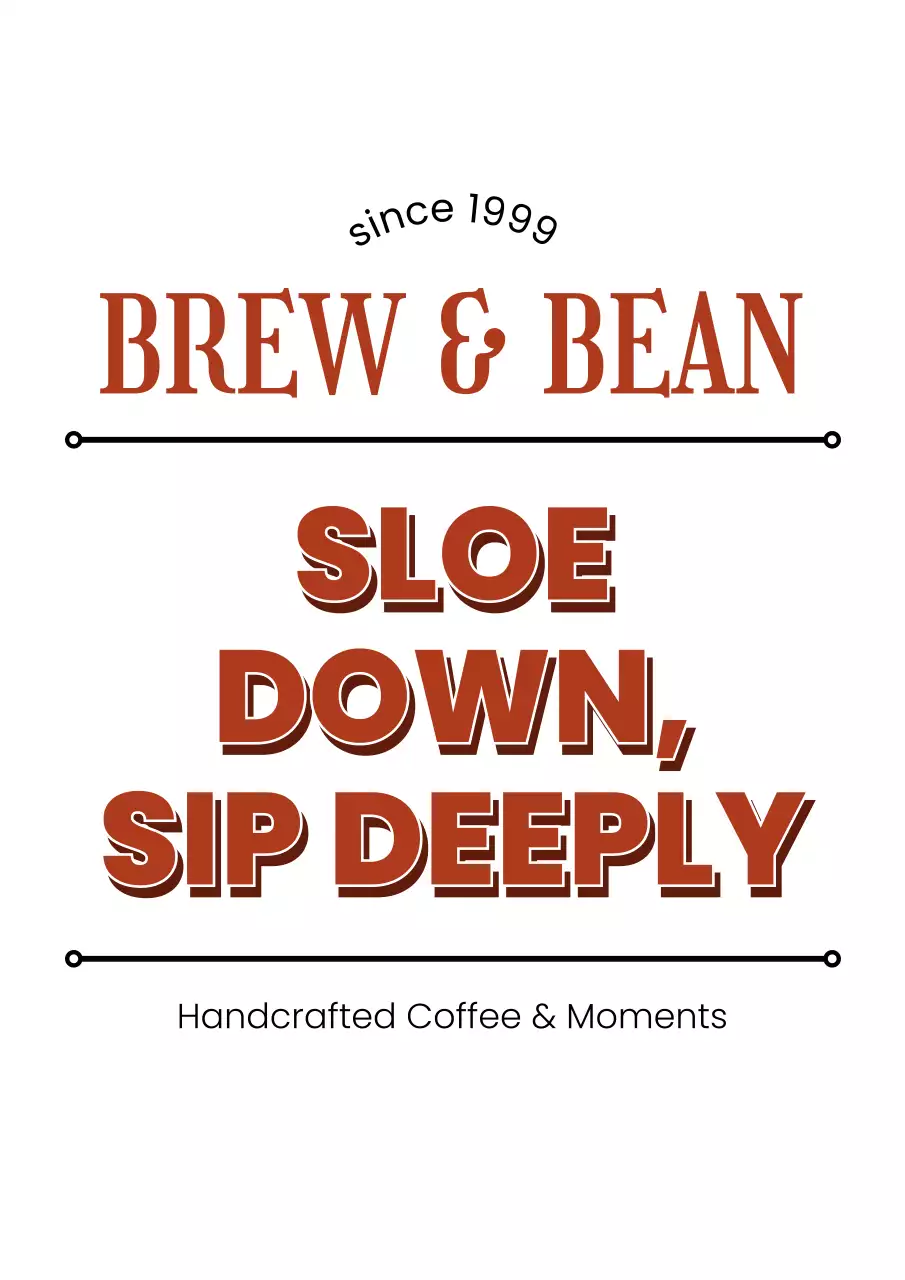 白黒 シンプル コーヒー ロゴ テキスト