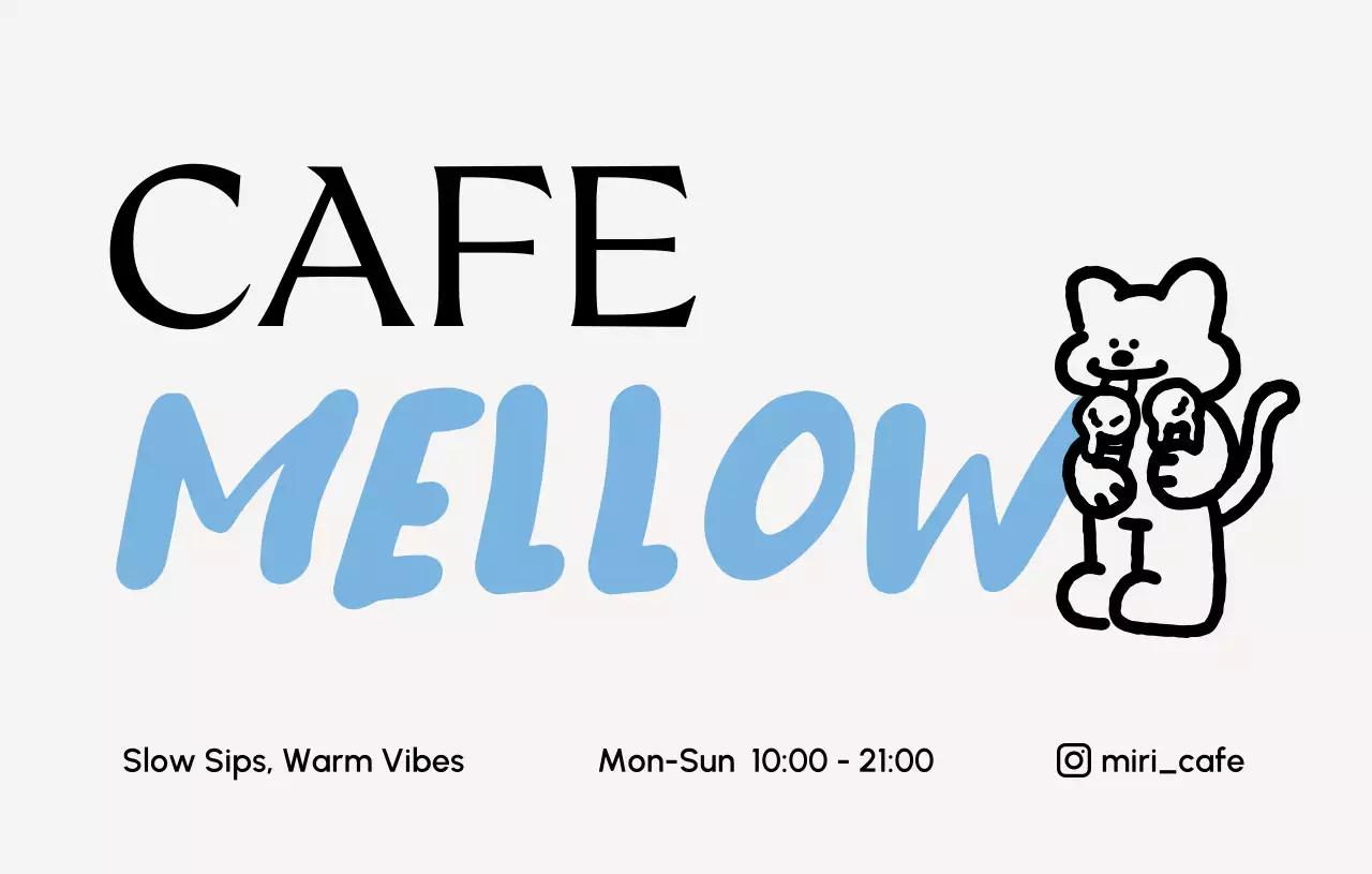 水色 かわいい カフェ カード おしゃれ