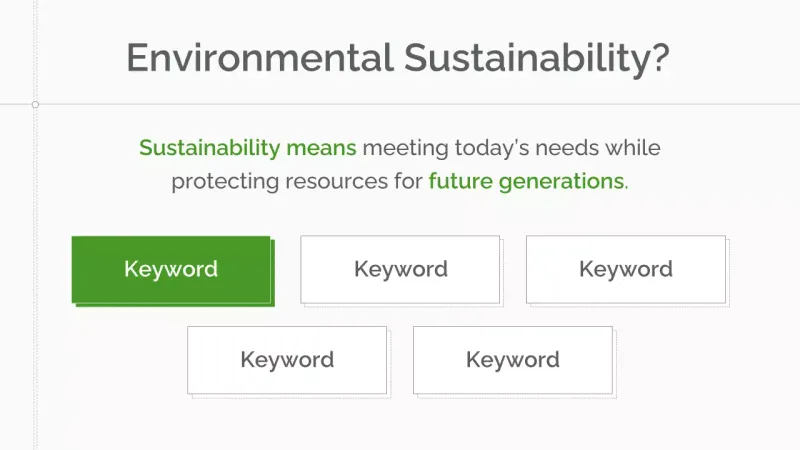 Green Minimal Sustainability Lecture Presentation