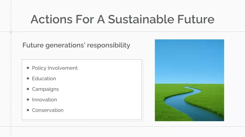 Green Minimal Sustainability Lecture Presentation