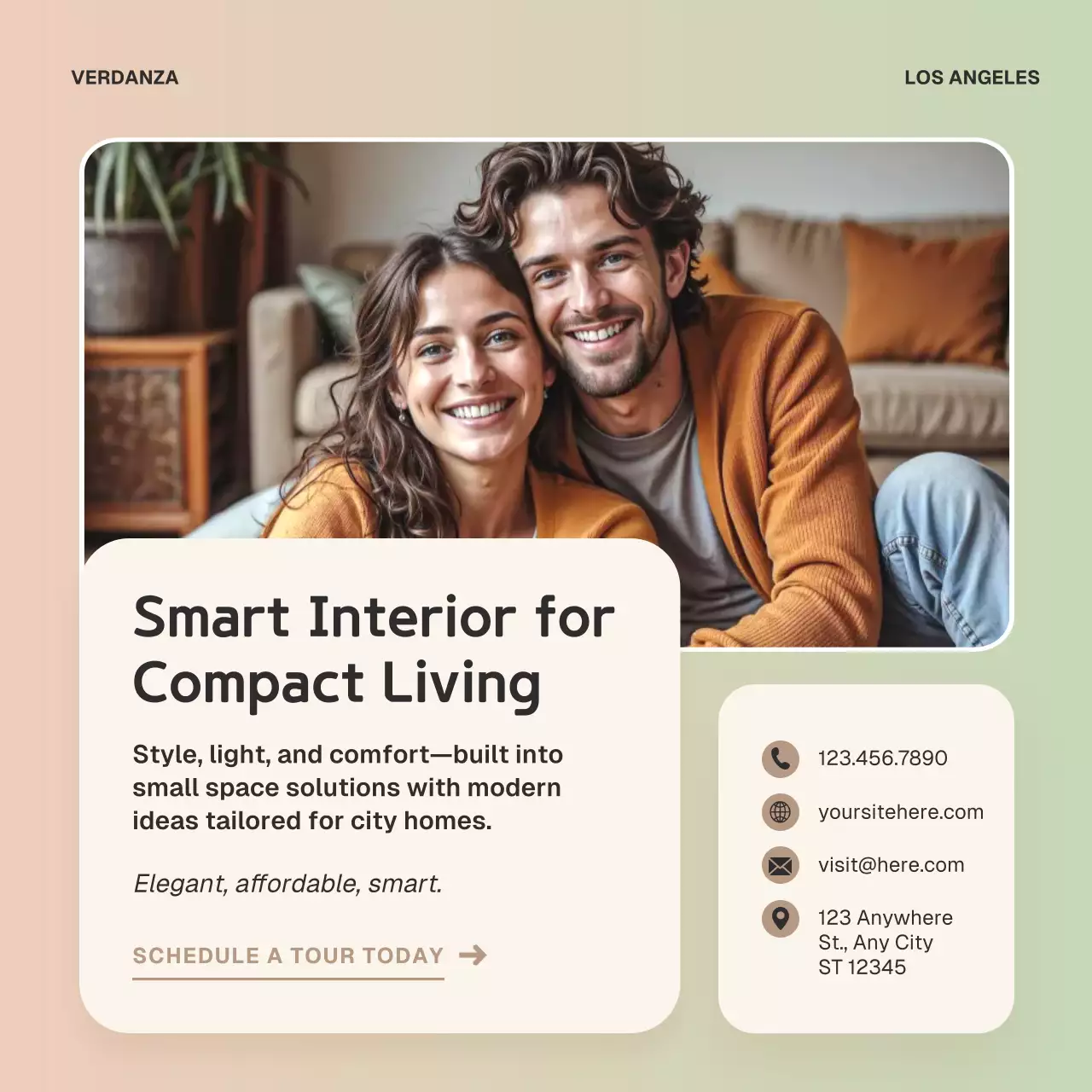 Beige Modern Interior Promotion Instagram Post