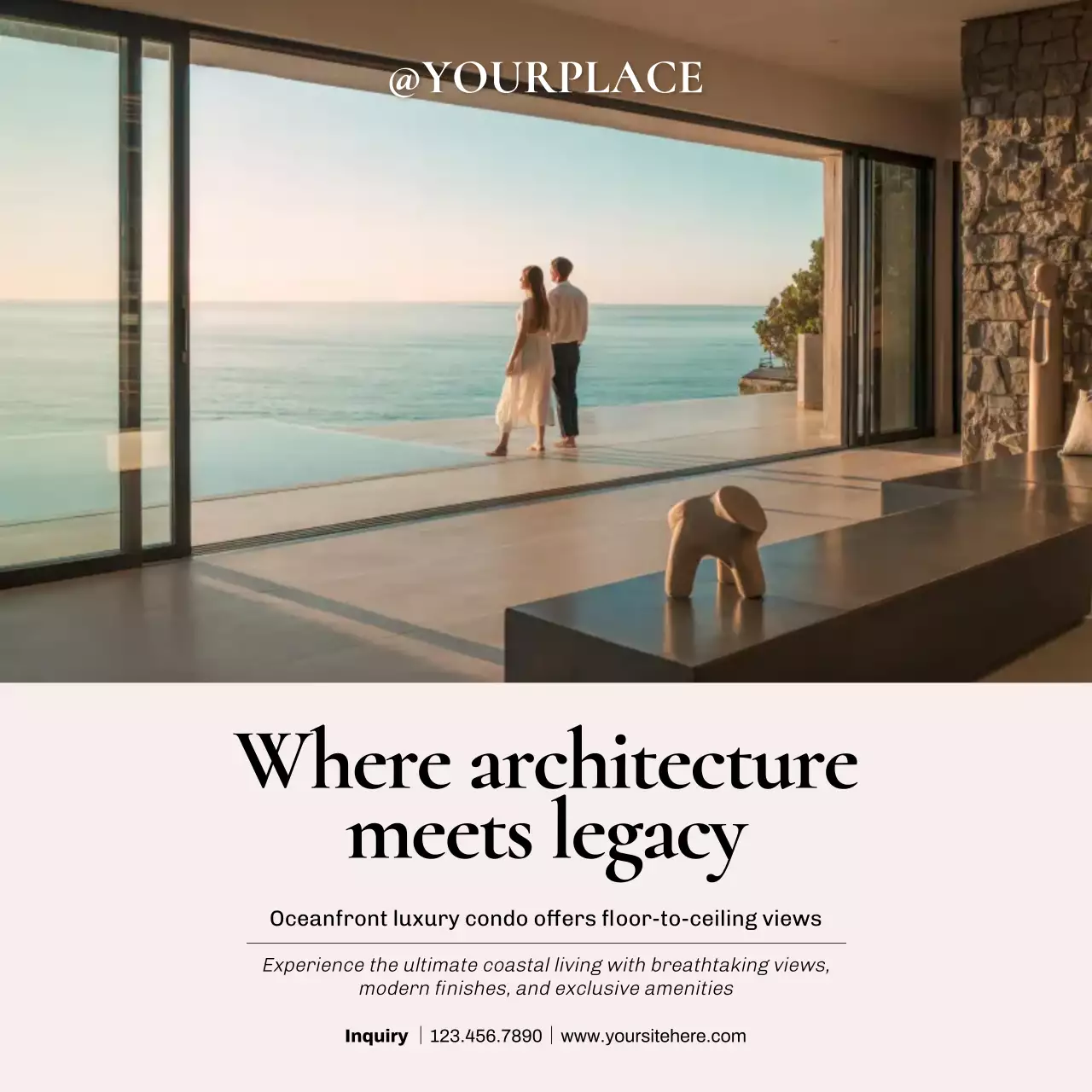 Beige Modern Condo Promotion Instagram Post