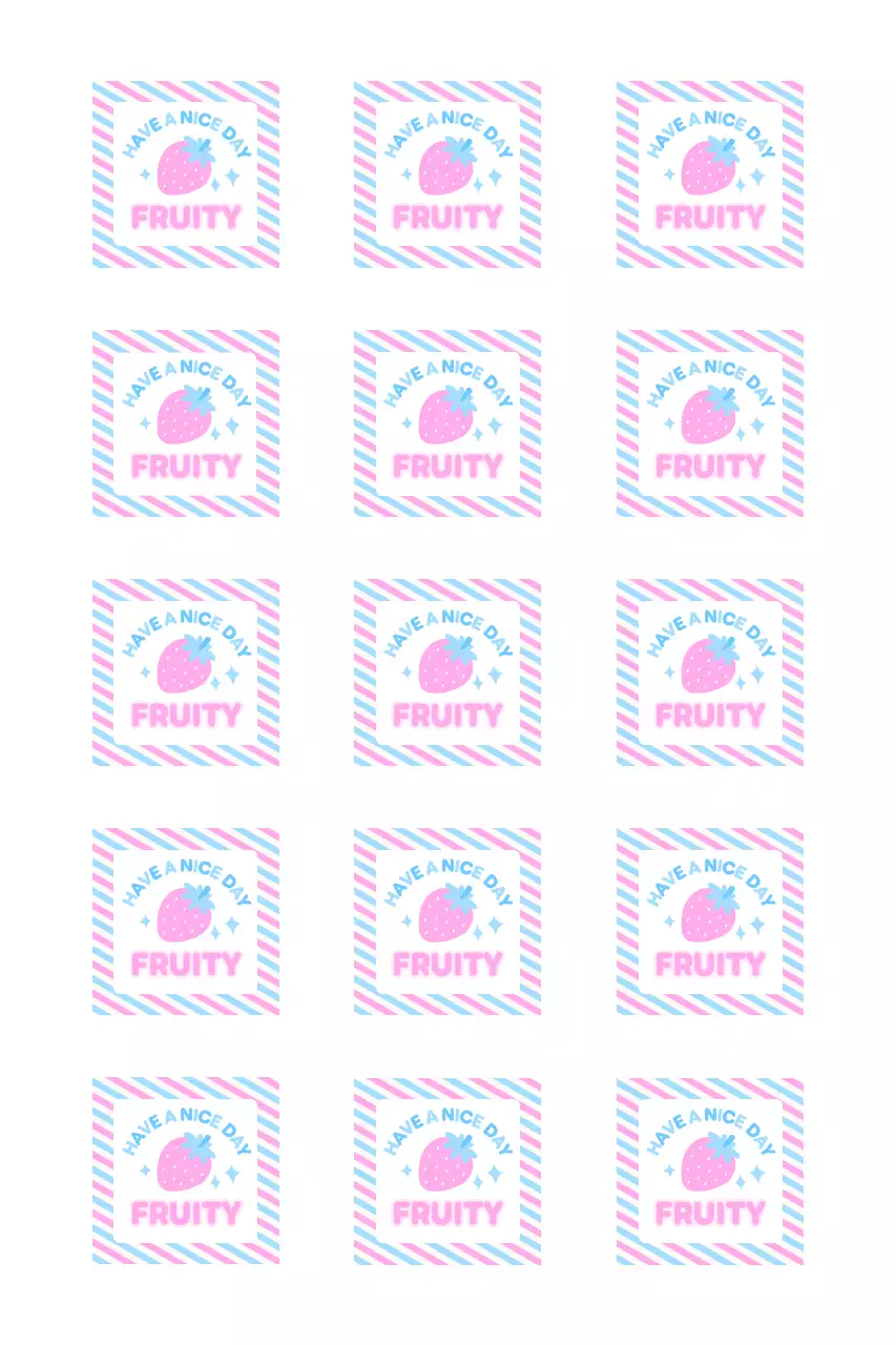 아기자기한 스트라이프와 일러스트 스티커