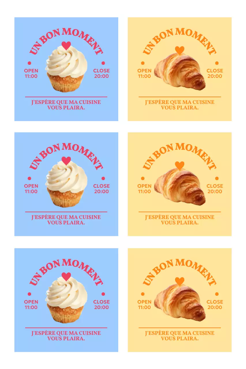 사진이 있는 심플한 카페 홍보 스티커