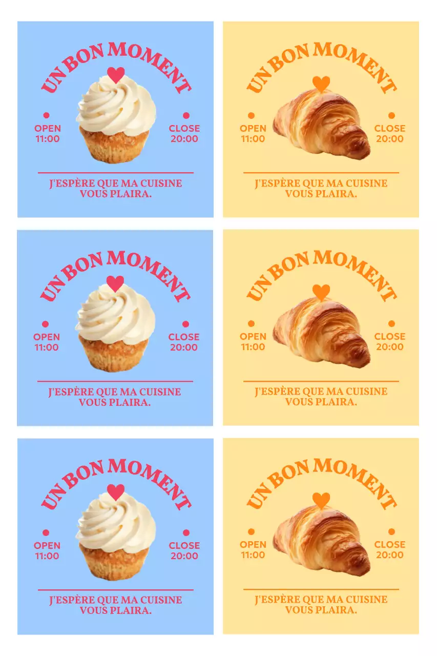 사진이 있는 심플한 카페 홍보 스티커