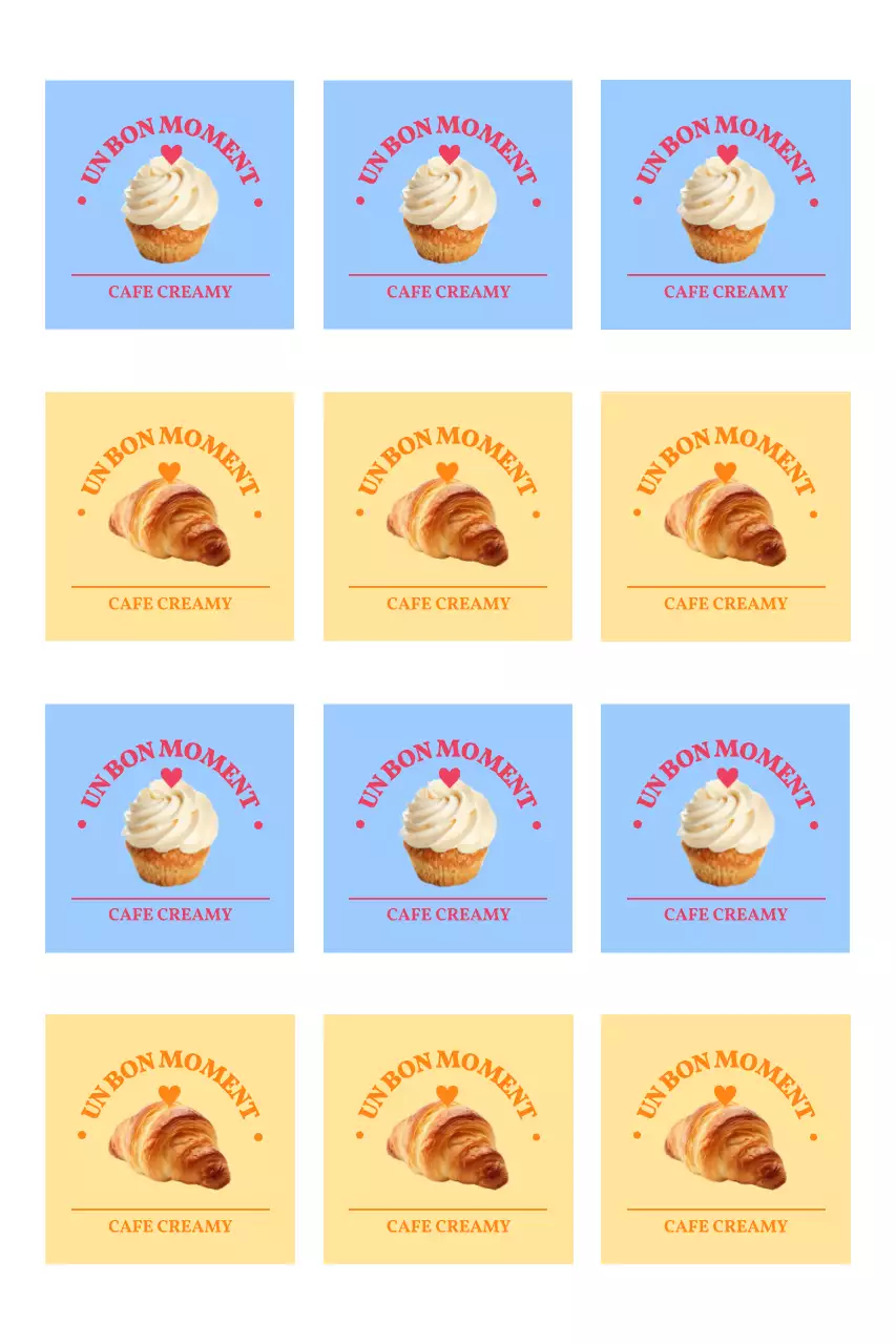 사진이 있는 심플한 카페 홍보 스티커