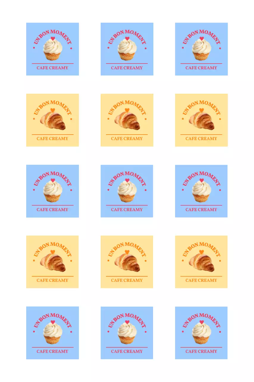 사진이 있는 심플한 카페 홍보 스티커