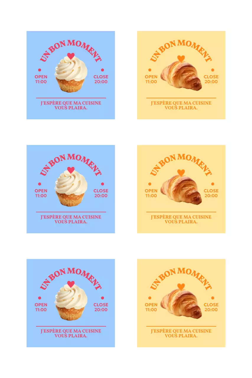 사진이 있는 심플한 카페 홍보 스티커