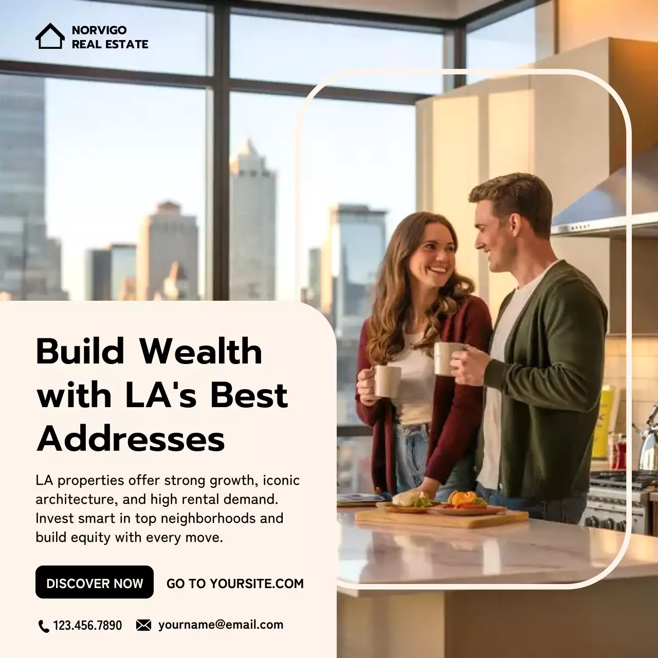 Beige Modern Real Estate Promotion Instagram Post