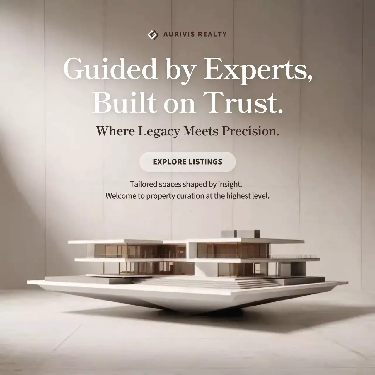 Beige Modern Real Estate Advertisement Instagram Post