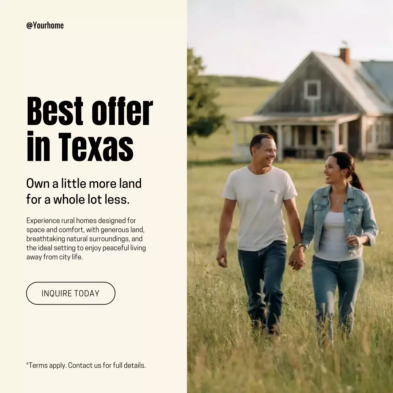 Beige Rustic Real Estate Promotion Instagram Post