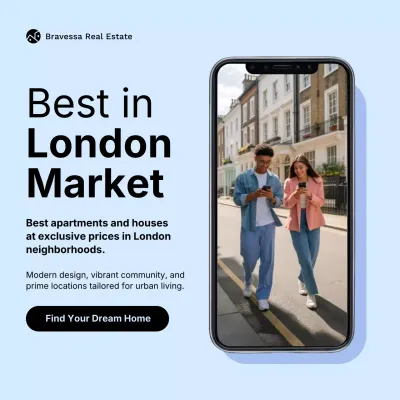 Blue Modern Real Estate Promotion Instagram Post