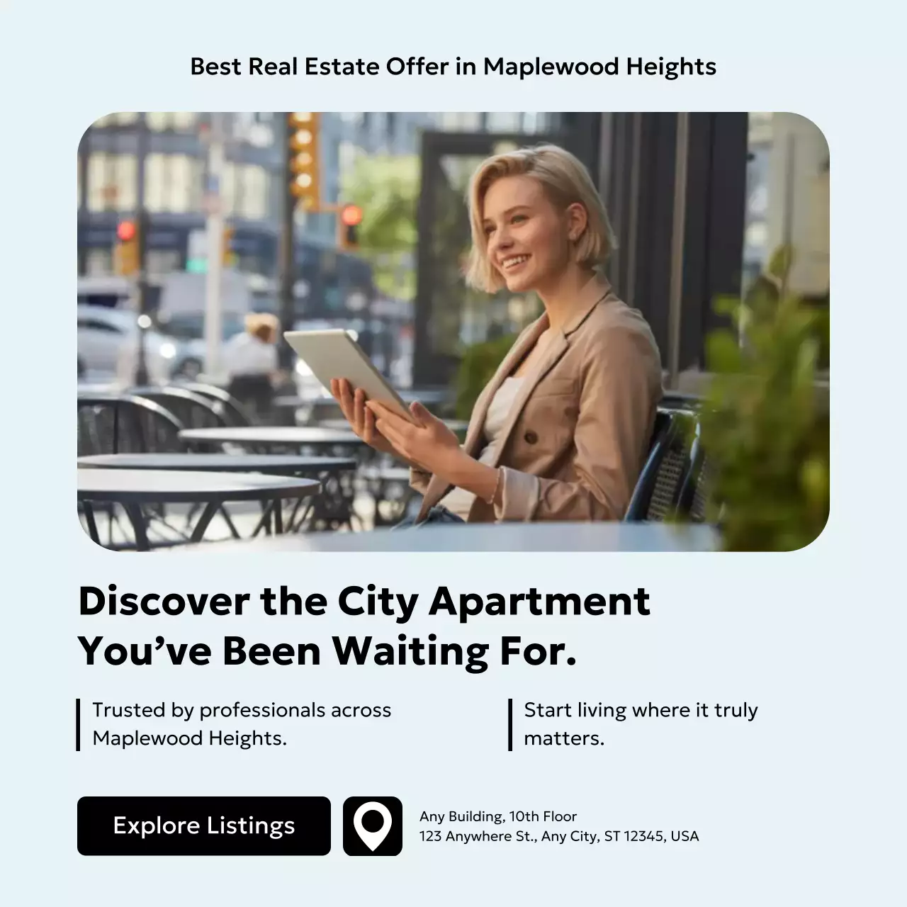 Beige Modern Real Estate Advertisement Instagram Post