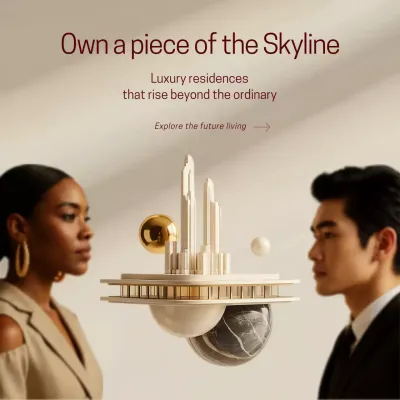 Beige Modern Real Estate Advertisement Instagram Post