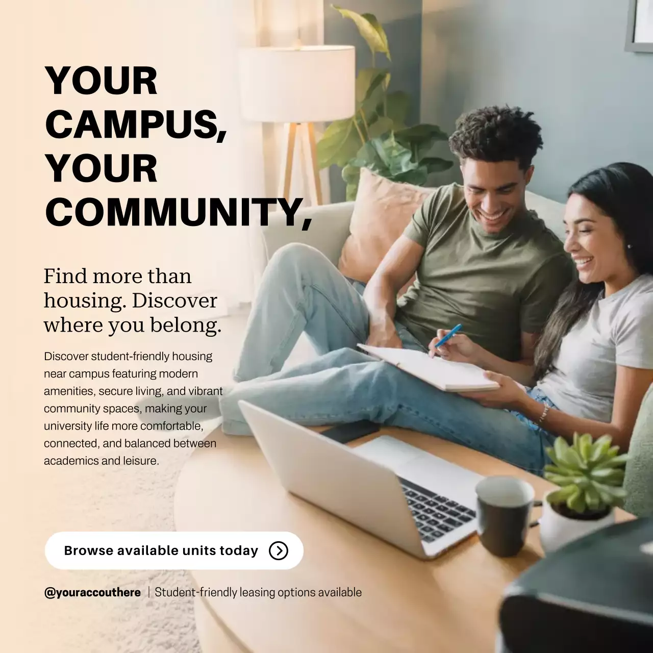 Beige Modern Housing Advertisement Instagram Post