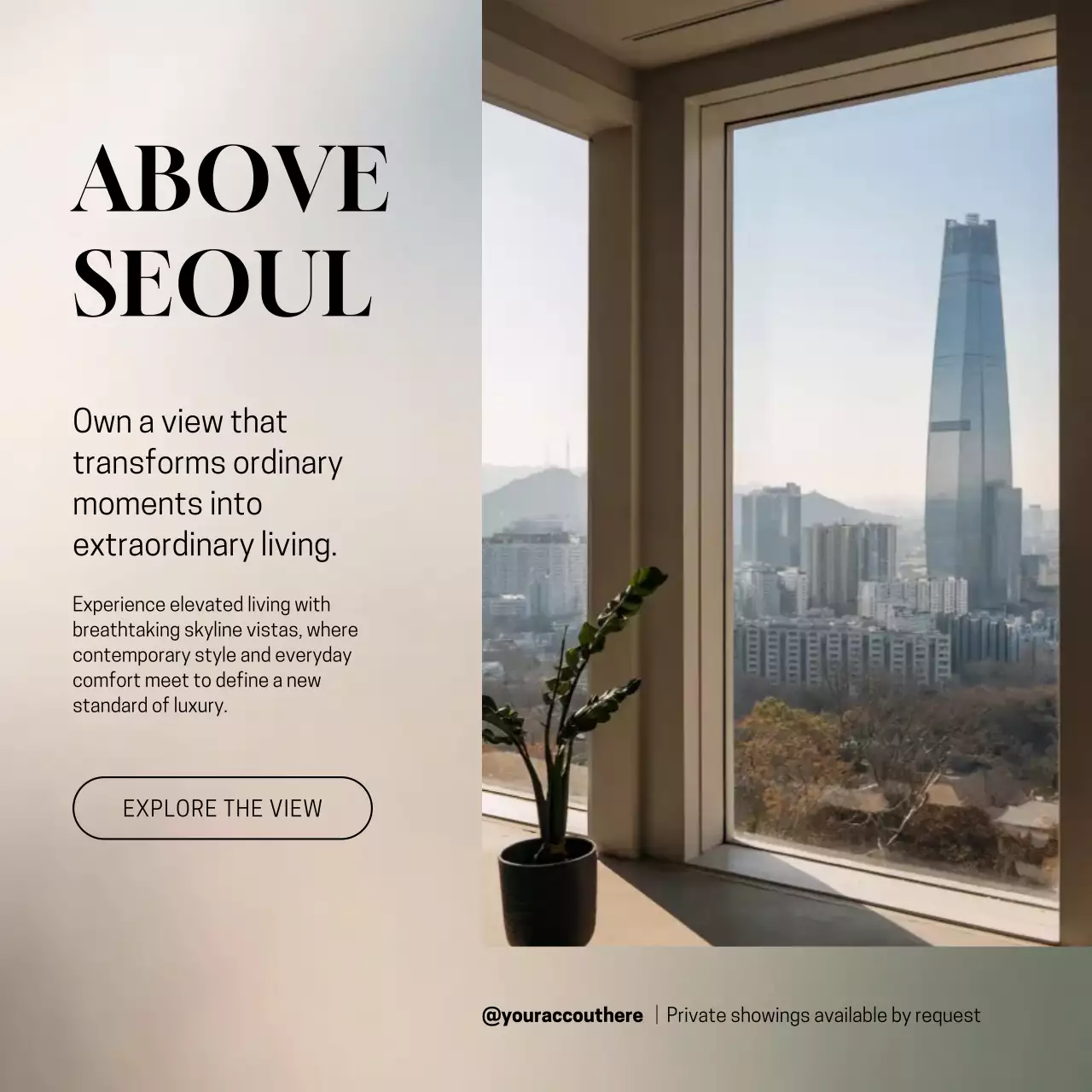 Beige Modern Real Estate Advertisement Instagram Post