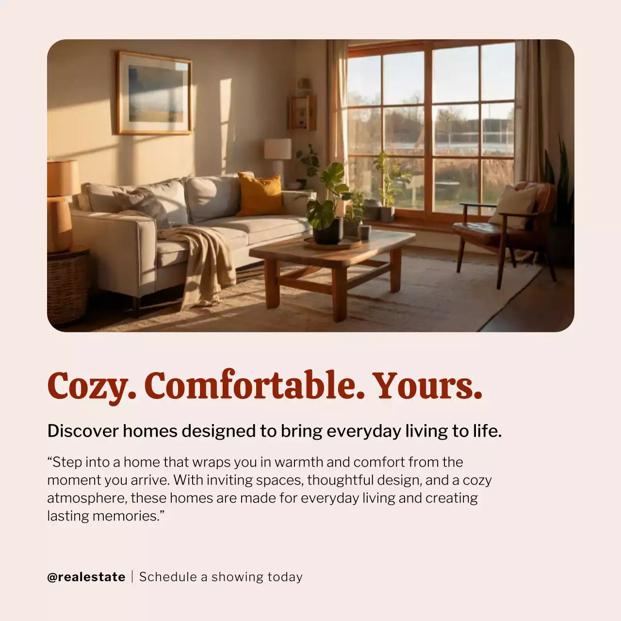 Beige Modern Home Advertisement Instagram Post