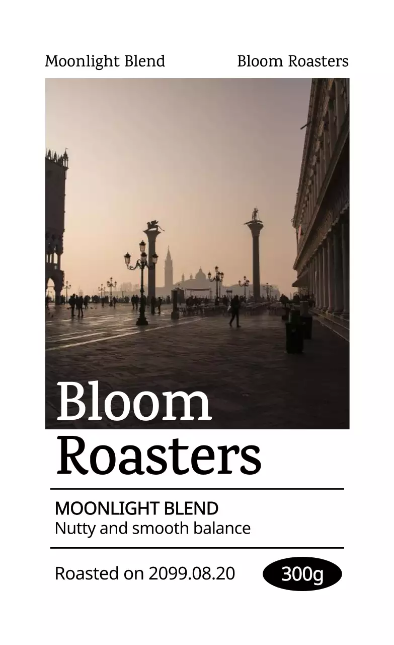 古風 モダン コーヒー ラベル コーヒー豆ラベル