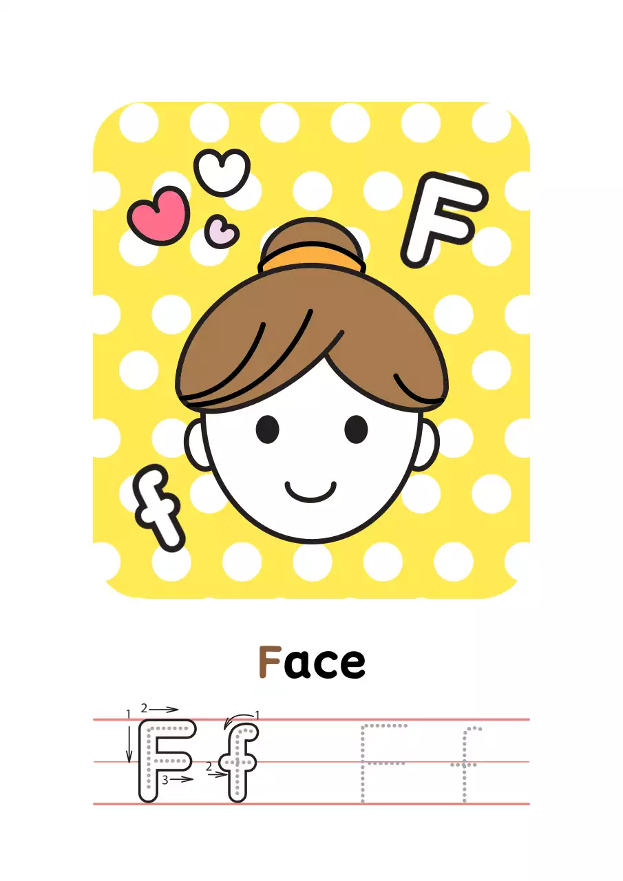 노랑 아기자기한 알파벳 교육 자료 A to H