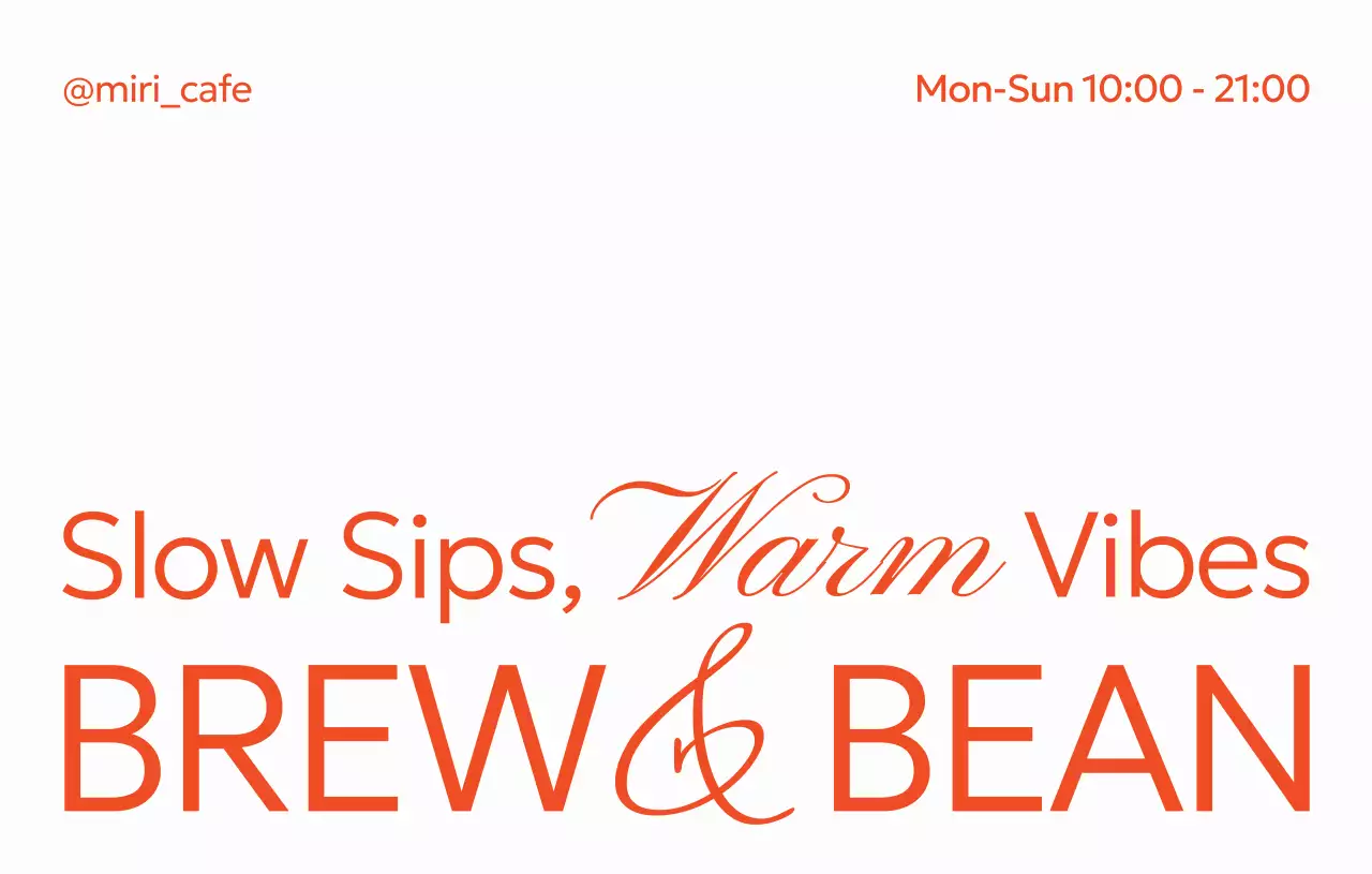 オレンジ ポップ コーヒー カード おしゃれ