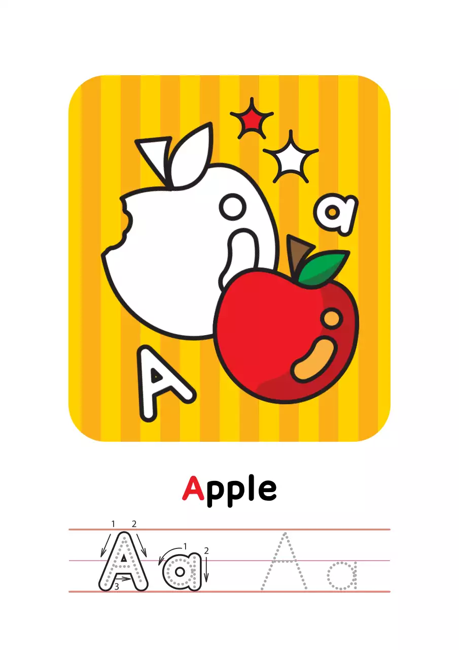 노랑 아기자기한 알파벳 교육 자료 A to H