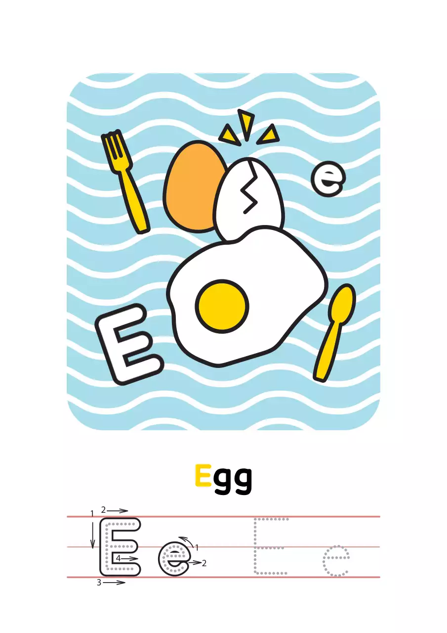 노랑 아기자기한 알파벳 교육 자료 A to H