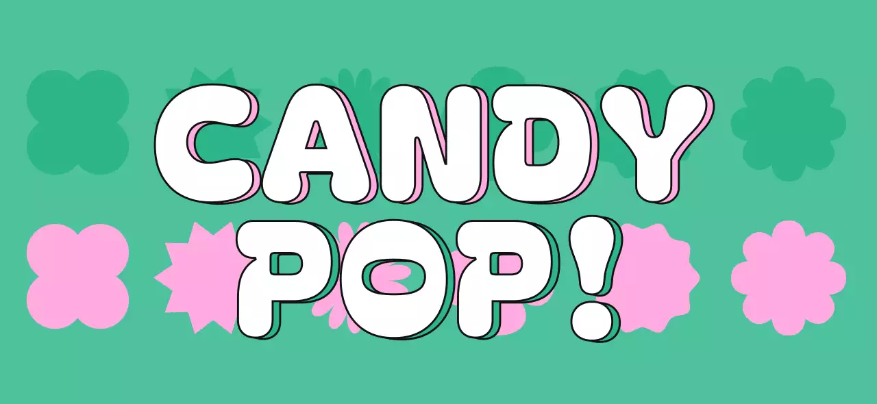 カラフル ポップ キャンディ カラフルパタン