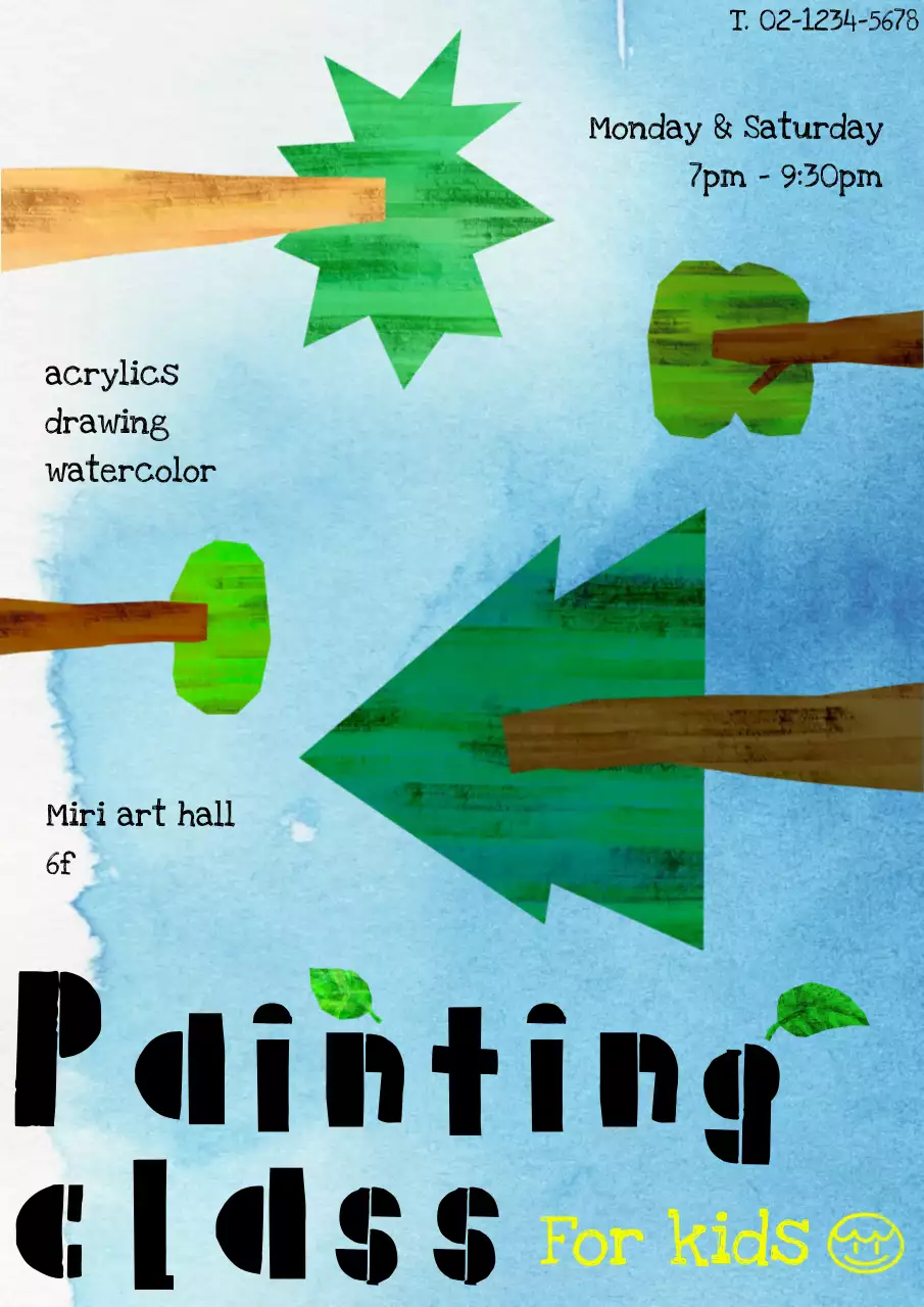 파랑 아기자기한 미술 교육