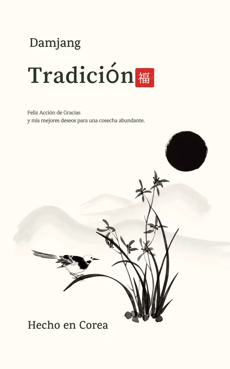 Celebración tradicional de Chuseok en beige