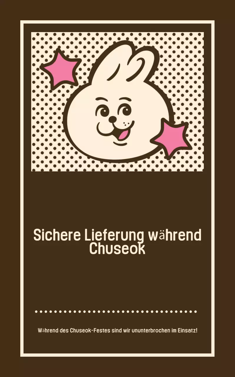 Braune Vintage Chuseok-Werbung